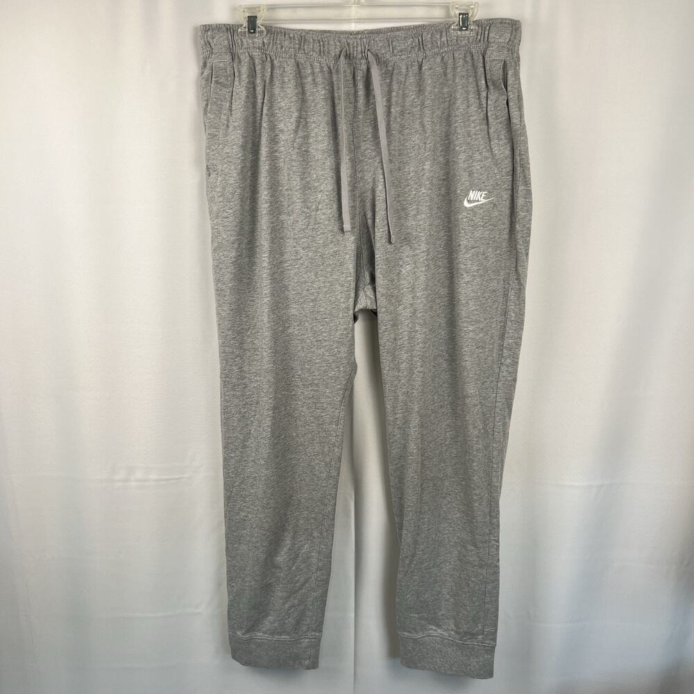 Nike Sportswear Jogger Sweatpants Gray Size 3XL Tall Thick Drawstring Pockets
